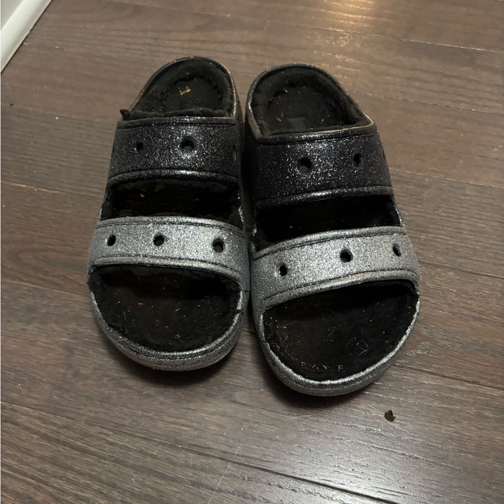 CROCS Black and Silver Women's Sandals